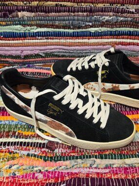 Puma Clyde x Packer 'Cow Suit' Black / Whisper White Men's Size 11 US